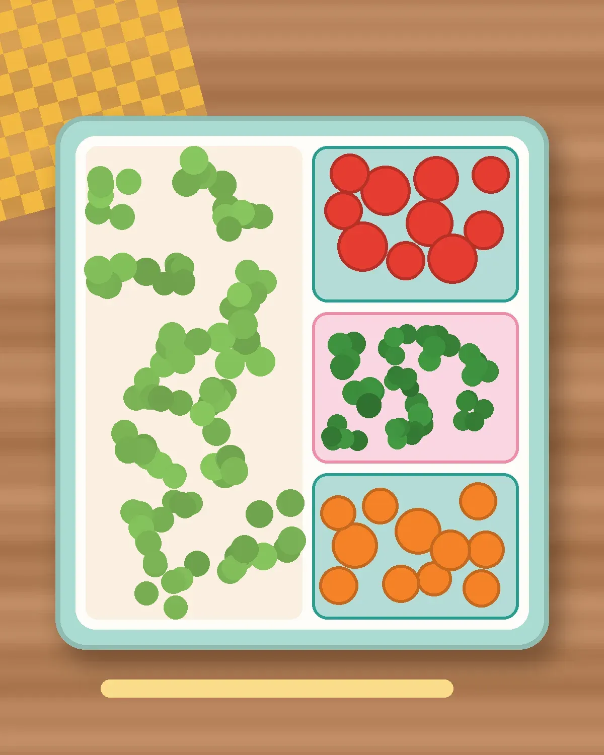 Illustration of Edamame Pods in a colourful bento box