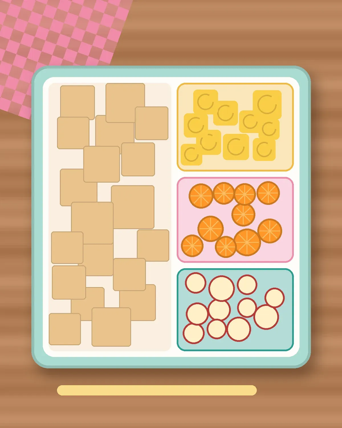 Illustration of Egg Mayo Sandwich in a colourful bento box