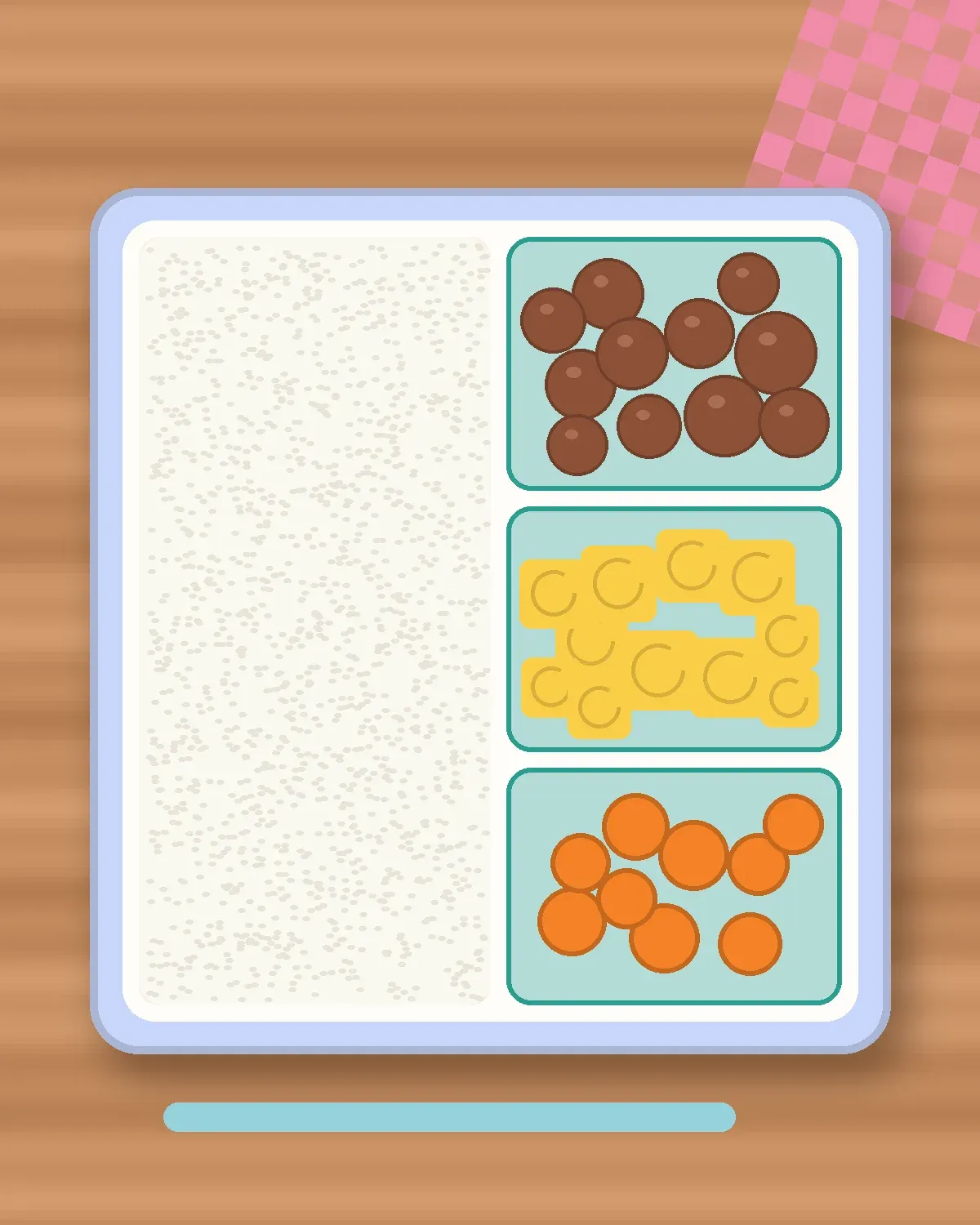 Illustration of Family Bibimbap Bowls in a colourful bento box