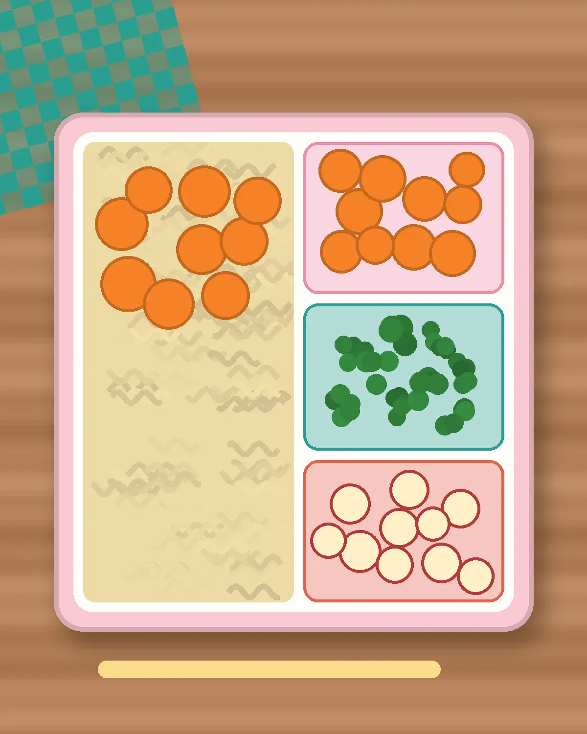 Illustration of Kid Yaki Udon in a colourful bento box