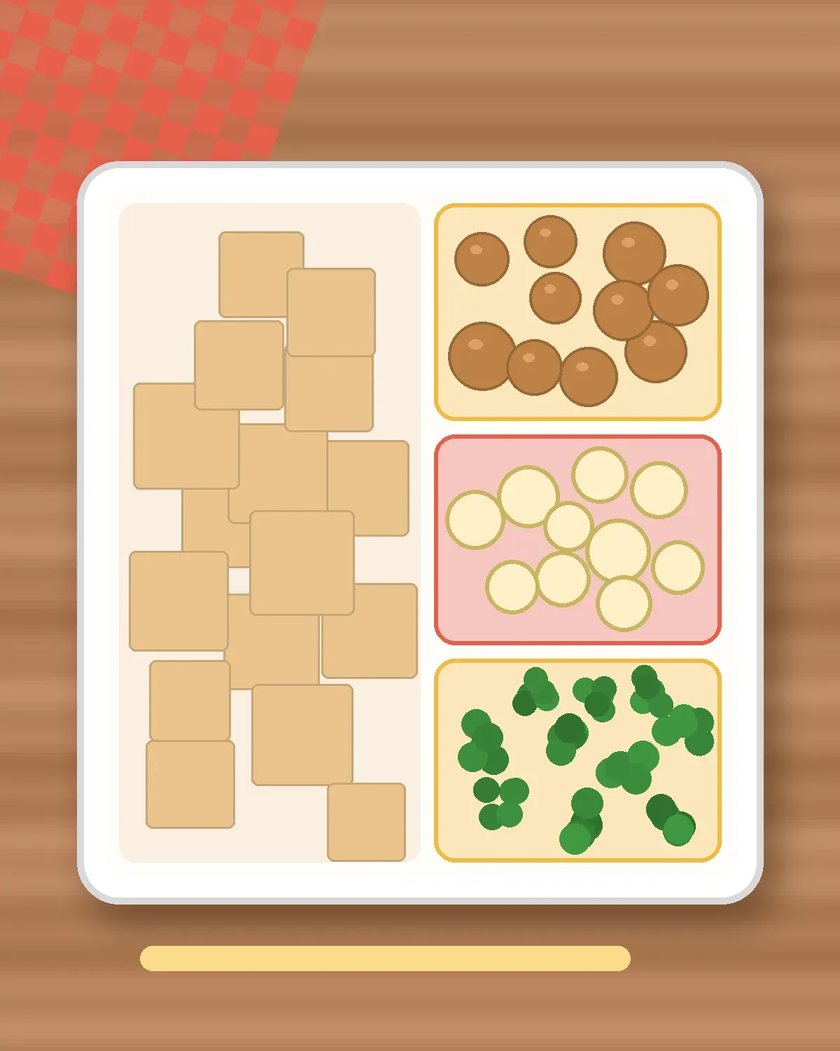 Illustration of Peanut Butter Banana Roll-Ups in a colourful bento box